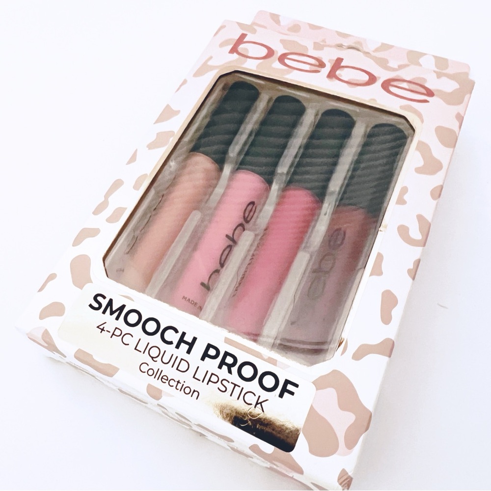 🖤Bebe Smooch Proof 4-Piece Liquid Lipstick Set